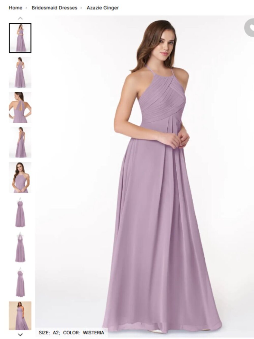 Azazie Ginger - Wisteria Bridesmaid Dress